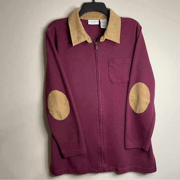 Women’s Jaclyn Smith’s Burgundy Sport Jacket with Tan Accents - Picture 1 of 3